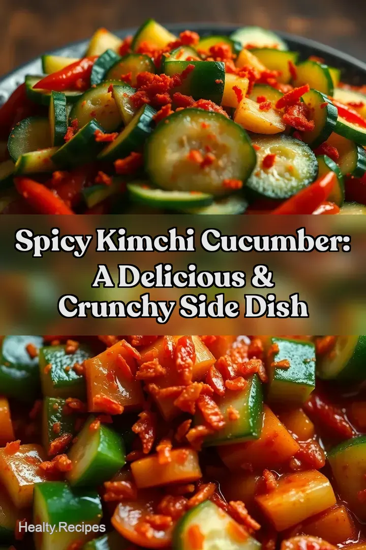 Spicy Kimchi Cucumber: A Delicious & Crunchy Side Dish : PIN FOR LATER Spicy Kimchi Cucumber: A Delicious & Crunchy Side Dish