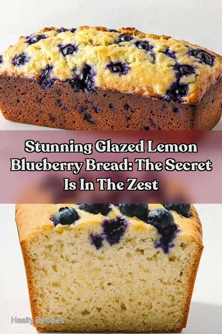 Stunning Glazed Lemon Blueberry Bread: The Secret Is In The Zest : PIN FOR LATER Stunning Glazed Lemon Blueberry Bread: The Secret Is In The Zest