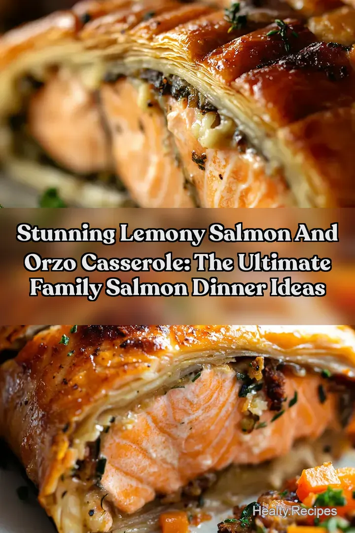Stunning Lemony Salmon And Orzo Casserole: The Ultimate Family Salmon Dinner Ideas : PIN FOR LATER Stunning Lemony Salmon And Orzo Casserole: The Ultimate Family Salmon Dinner Ideas