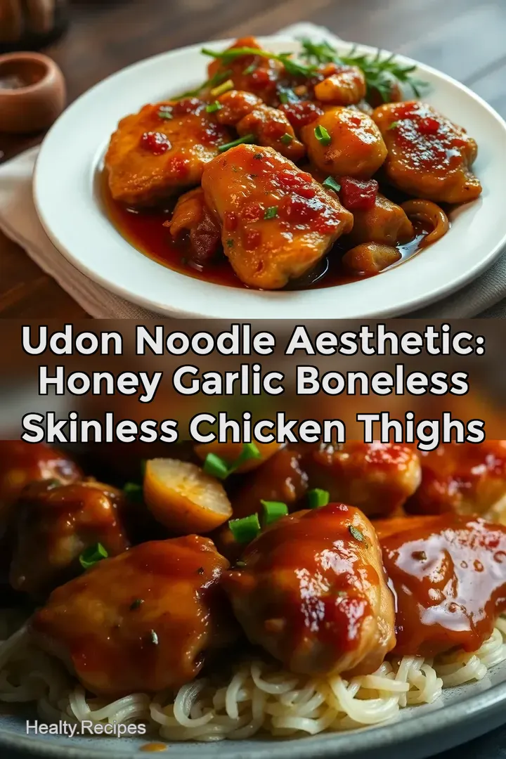 Udon Noodle Aesthetic: Honey Garlic Boneless Skinless Chicken Thighs : PIN FOR LATER Udon Noodle Aesthetic: Honey Garlic Boneless Skinless Chicken Thighs