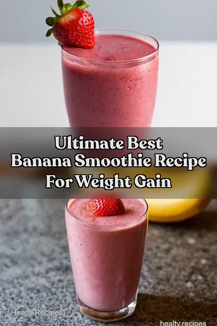 Ultimate Best Banana Smoothie Recipe for Weight Gain