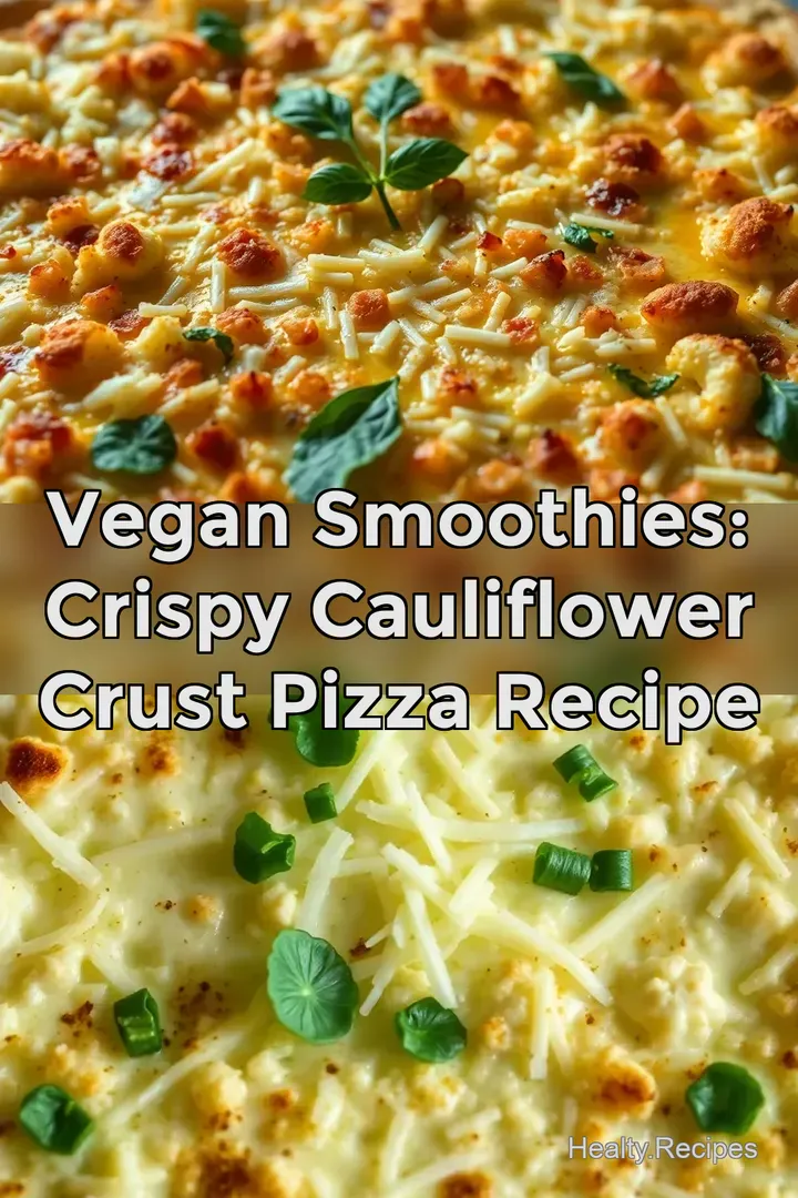 Vegan Smoothies: Crispy Cauliflower Crust Pizza Recipe