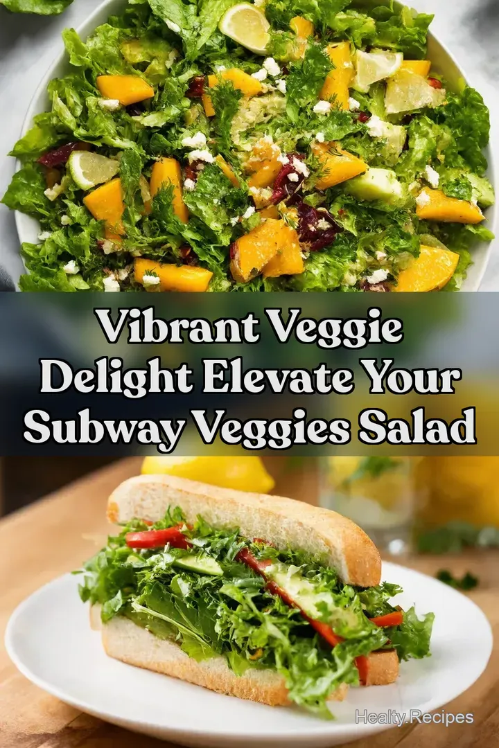 Vibrant Veggie Delight Elevate Your Subway Veggies Salad : PIN FOR LATER Vibrant Veggie Delight Elevate Your Subway Veggies Salad