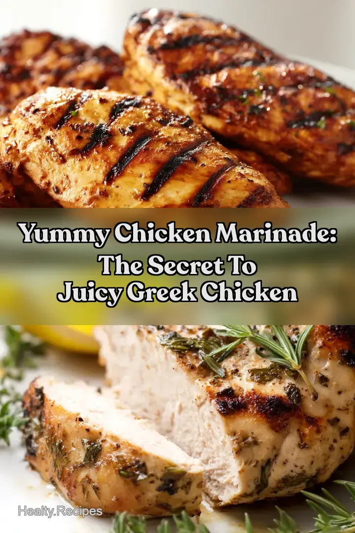Yummy Chicken Marinade: The Secret to Juicy Greek Chicken : PIN FOR LATER Yummy Chicken Marinade: The Secret to Juicy Greek Chicken