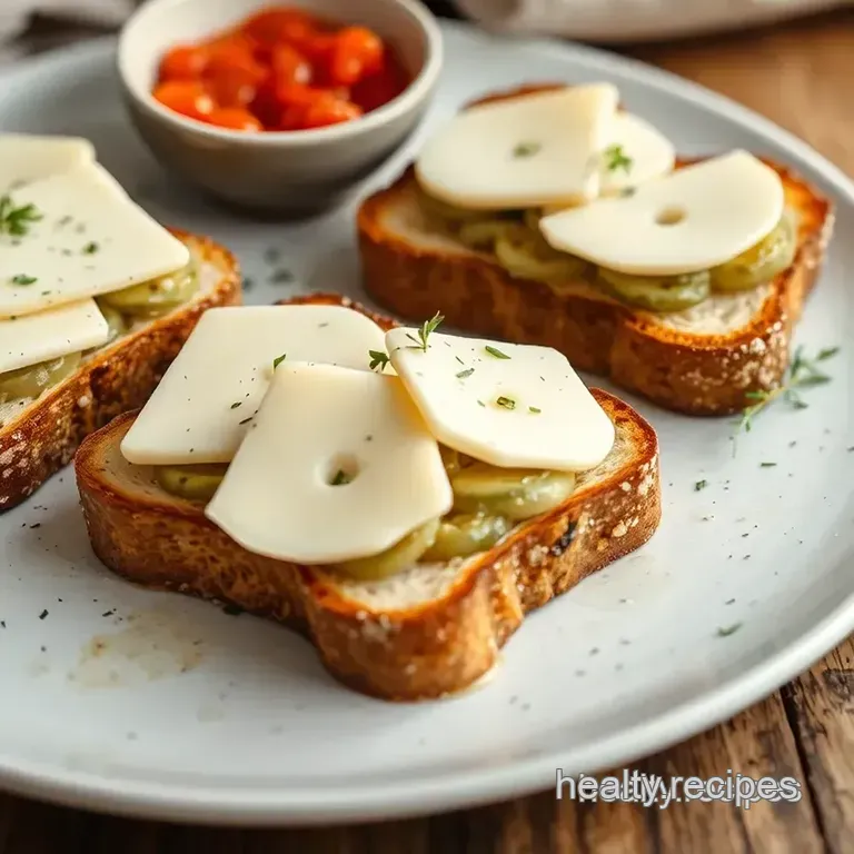 Toasty Delight: Artichoke and Provolone Sandwiches presentation