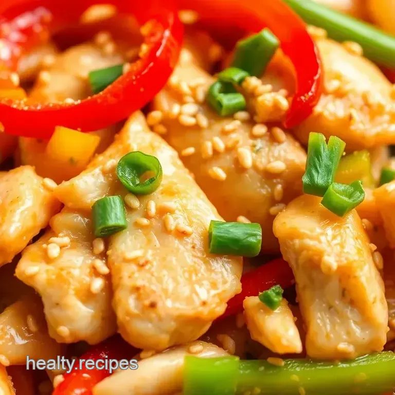 Asian-Inspired Stir-Fried Chicken with a Peanut Butter Dressing
