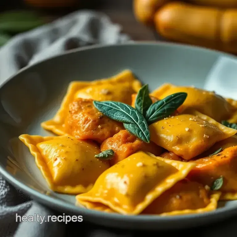 Autumnal Delight: Homemade Butternut Squash Ravioli with Sage Butter Sauce