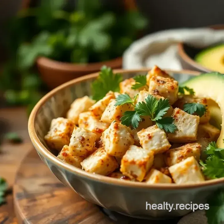 Bowl Avocado Chicken Low Carb Delight