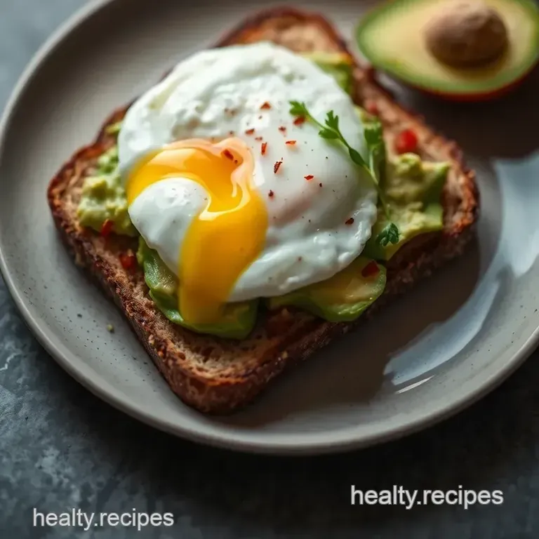 Avocado Toast with Poached Egg presentation