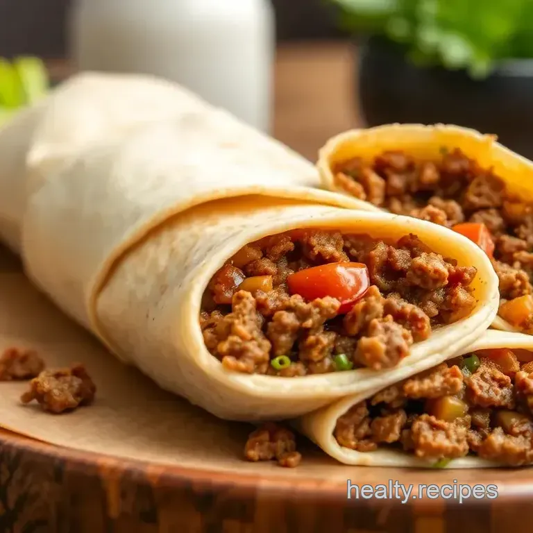 Viral Healthy Beef and Cheese Burrito