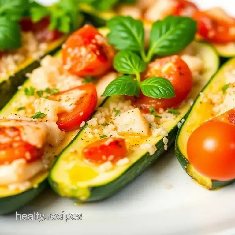 Pesto Langostino Zucchini Boats