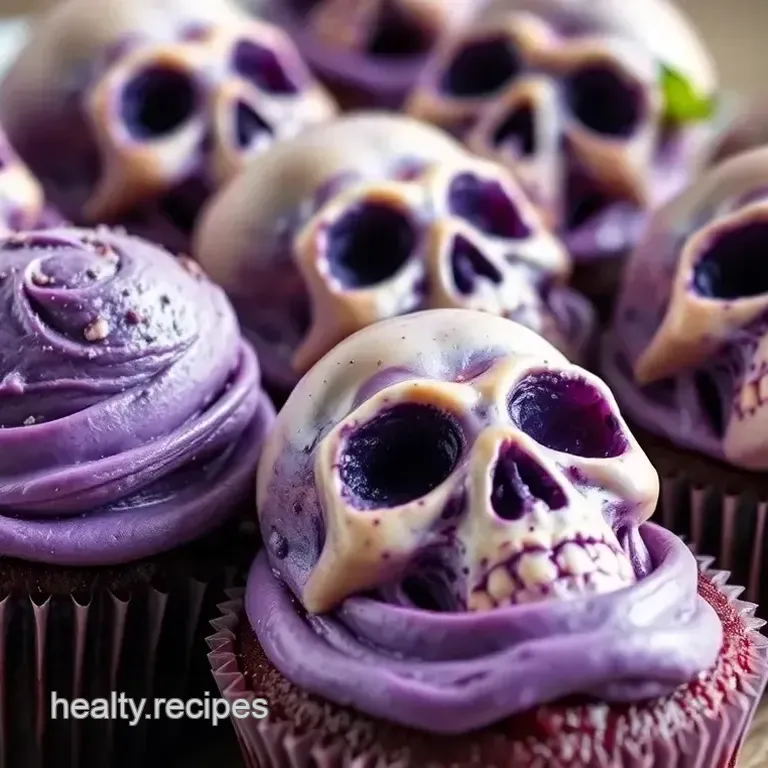 Purple Skulls Cupcakes