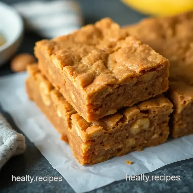 Banana Peanut Butter Blondies presentation