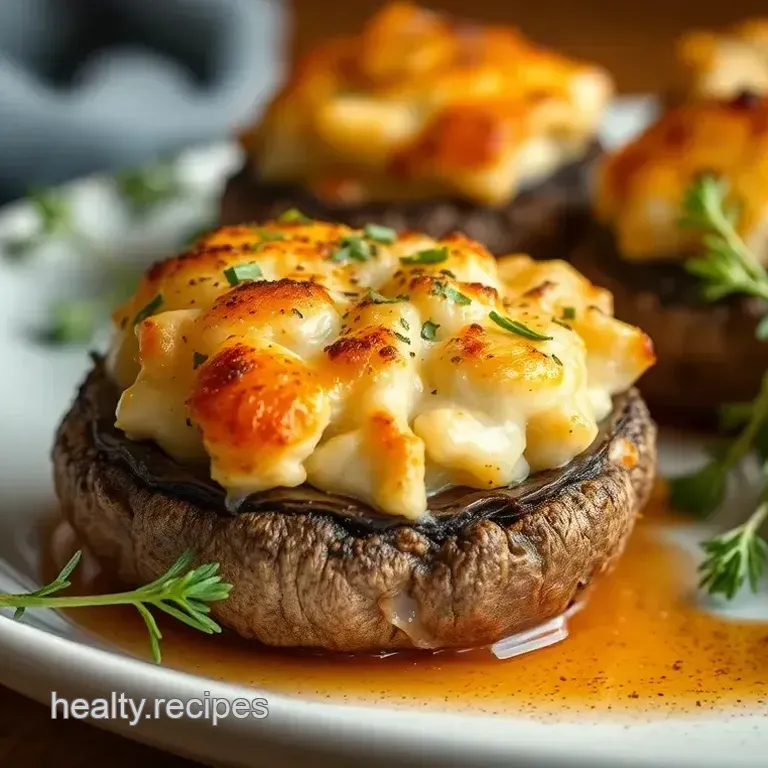 Broiled Crab Stuffed Mushrooms