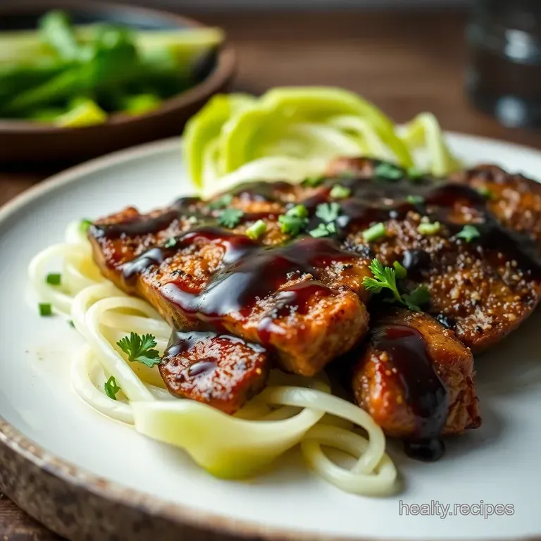 Cabbage Steaks with Balsamic Glaze & Parmesan