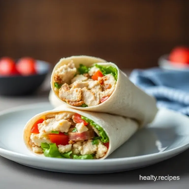 Chicken Caesar Tortilla Wrap presentation