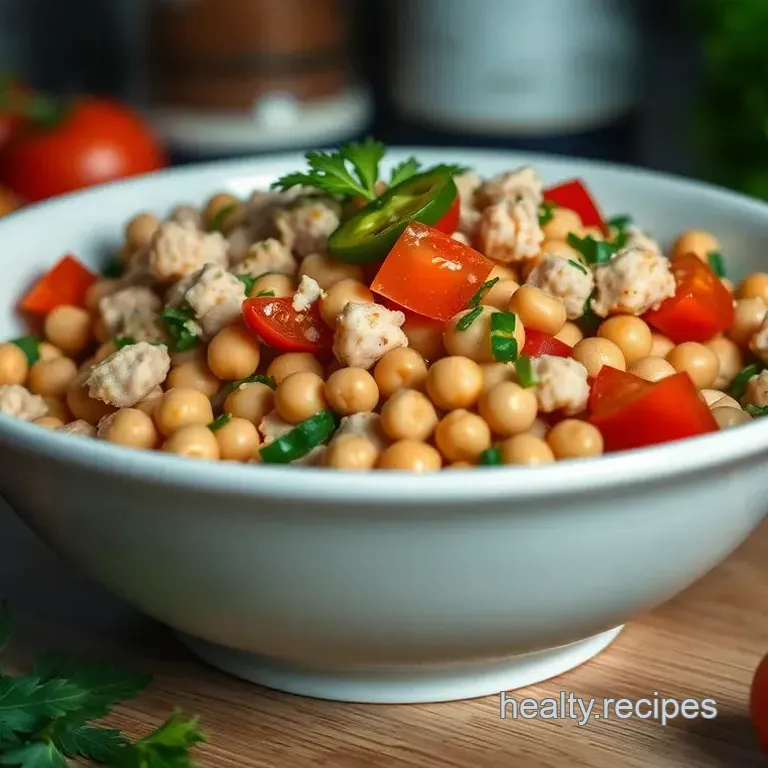 Chickpea Tuna Salad Bowl: A Wholesome & Flavorful Meal