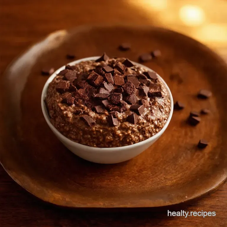 Chocoholics Dream Decadent Chocolate Overnight Oats presentation