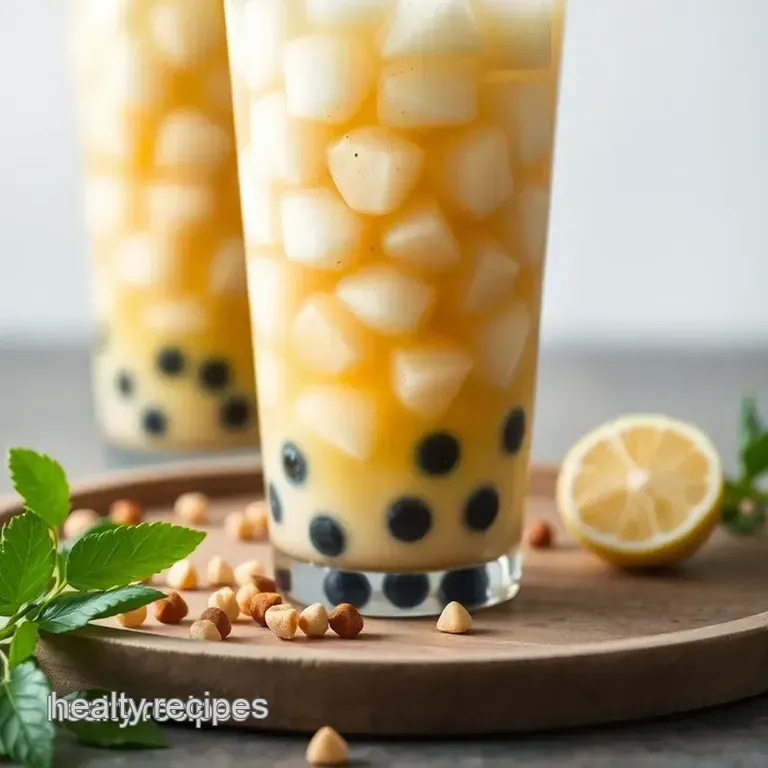 Classic Homemade Bubble Tea (Tapioca Tea) presentation