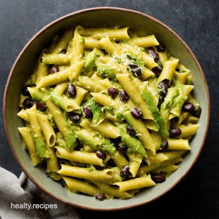 Creamy Avocado Black Bean Pasta Taste of Sunshine