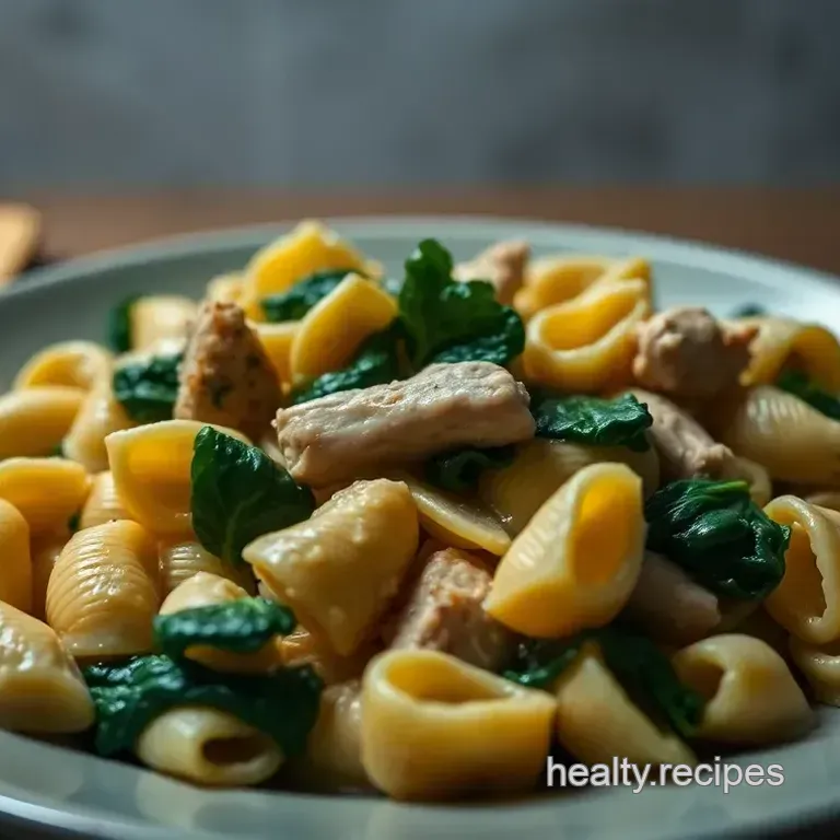 Creamy Chicken & Spinach High-Protein Pasta Shells