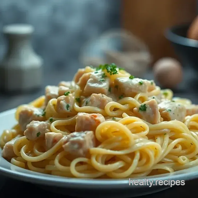 Creamy Chicken Stroganoff with Egg Noodles