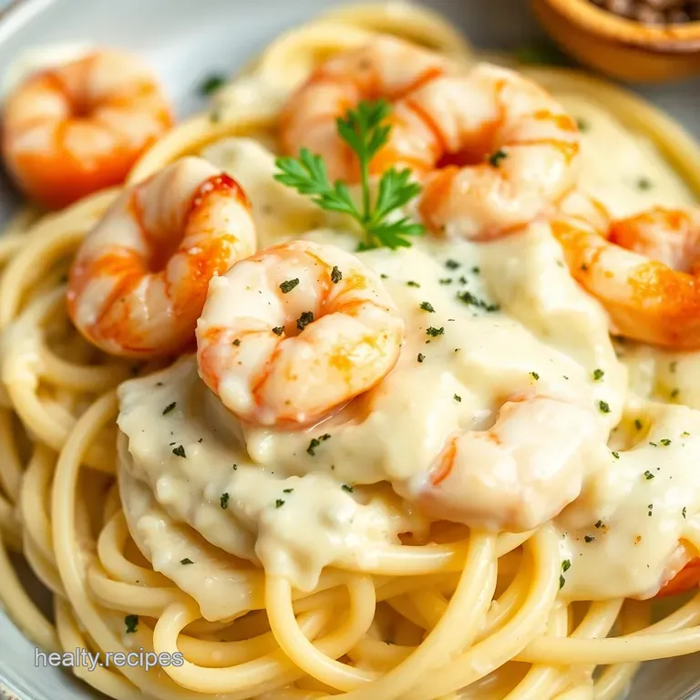 Creamy Dreamy Shrimp Alfredo Pasta