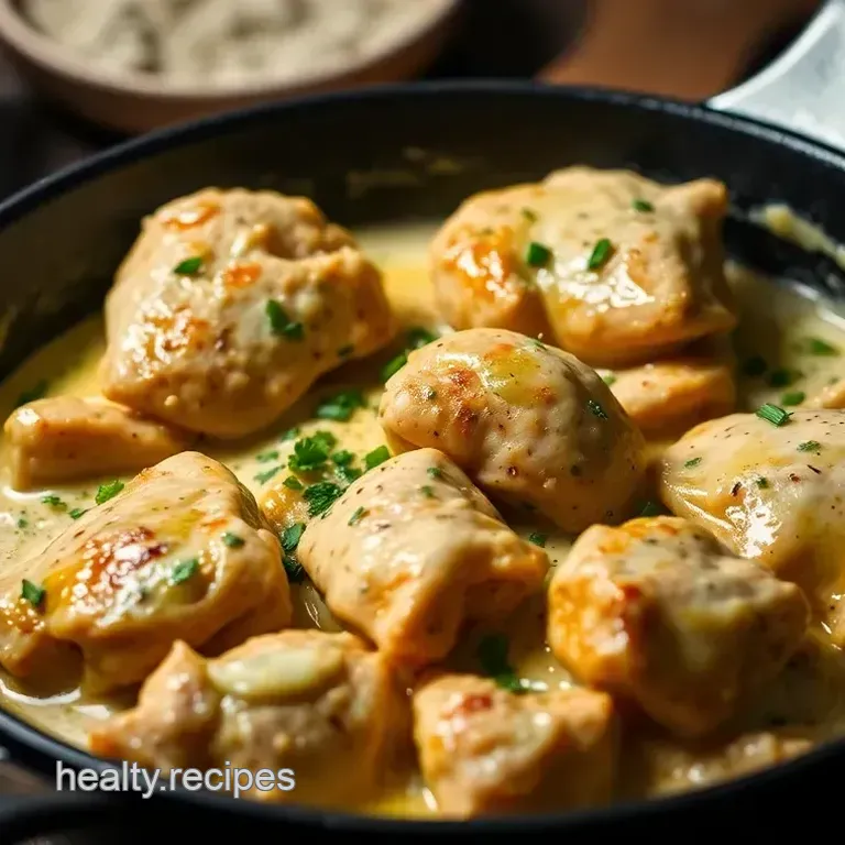 Creamy Garlic Chicken Skillet: Low Carb Low Sodium Delight