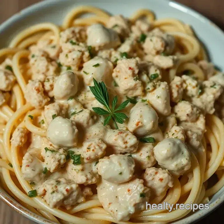 Creamy Lemon & Herb Ground Chicken Pasta