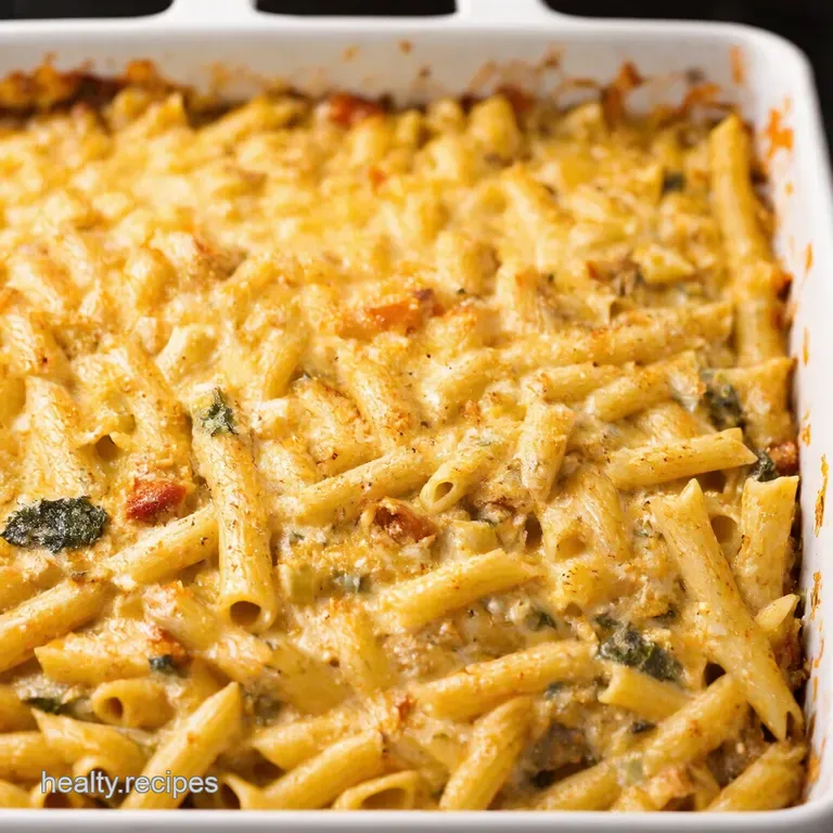 Creamy Roasted Vegetable Pasta Bake presentation