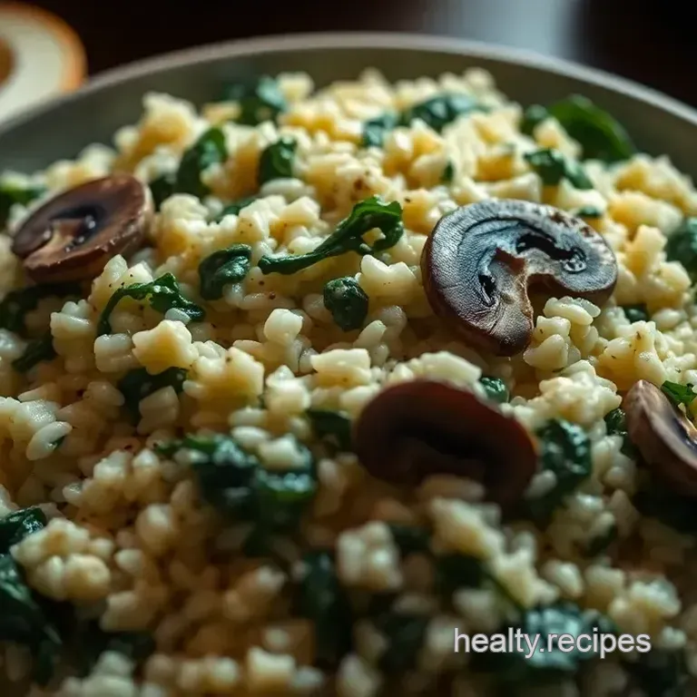 Creamy Spinach and Mushroom Risotto