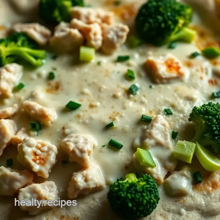 Creamy White Chicken Quesadilla with Broccoli