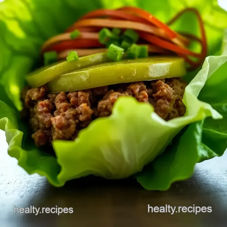 Crisp &amp Juicy Lettuce Wrap Burger – A Fresh Take on a Classic presentation