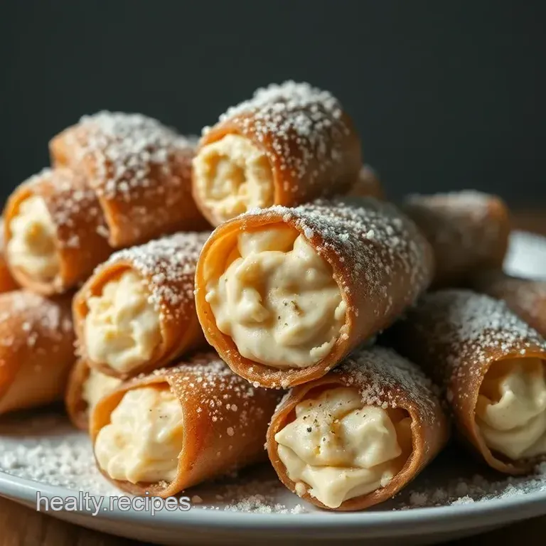 Crispy Italian Cannoli with Creamy Ricotta Filling
