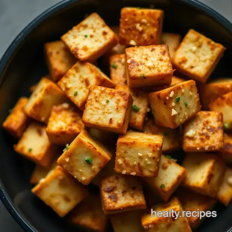 Crispy Maple Garlic Tofu Bites