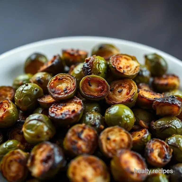 Crispy Roasted Brussels Sprouts with Balsamic Glaze