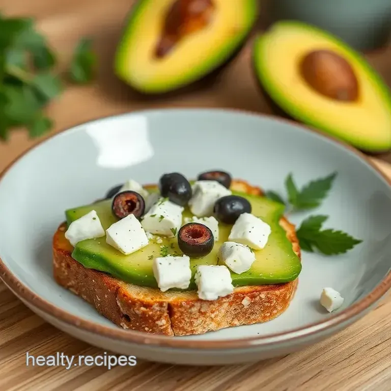 Mediterranean Avocado Toast with Feta & Olives