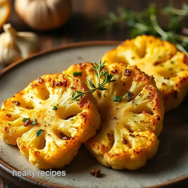 Garlic-Infused Roasted Cauliflower Steaks