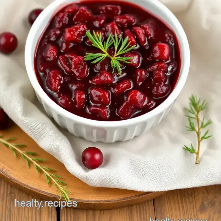 Cooked Keto Cranberry Sauce - Healthy &amp Easy presentation