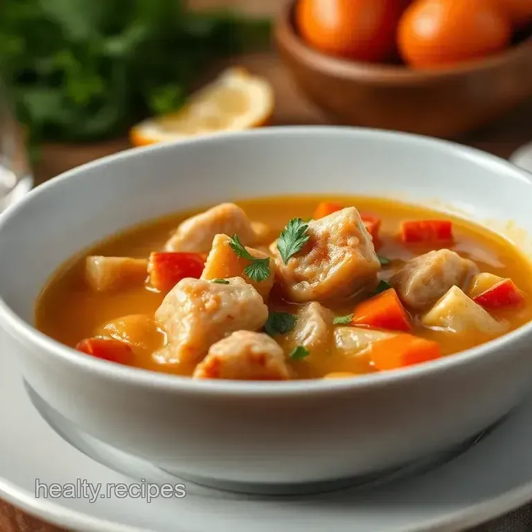 Simmered Turkey Carcass Soup Delight