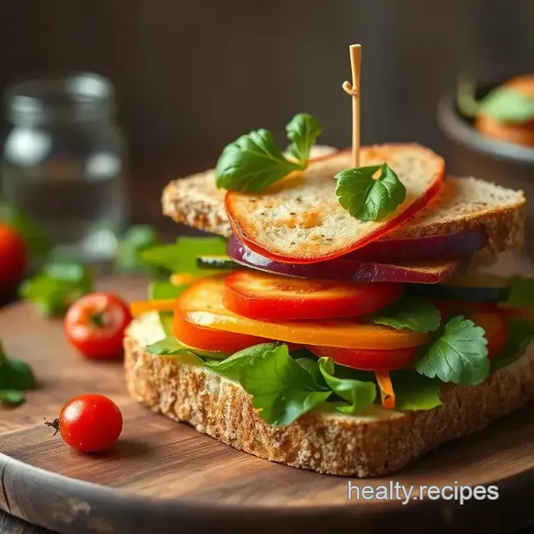 Toast Veggies Delightful Healthy Sandwich