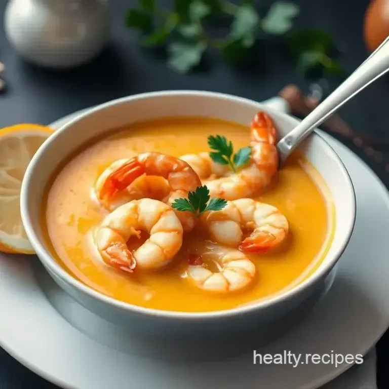 Sautéed Shrimp in Coconut Curry Soup