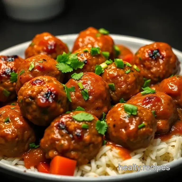 Easy Saucy Asian Meatballs