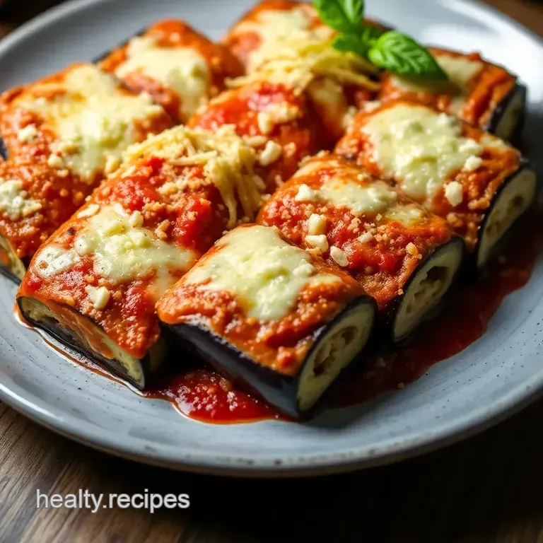 Eggplant Parmesan Rollatini presentation