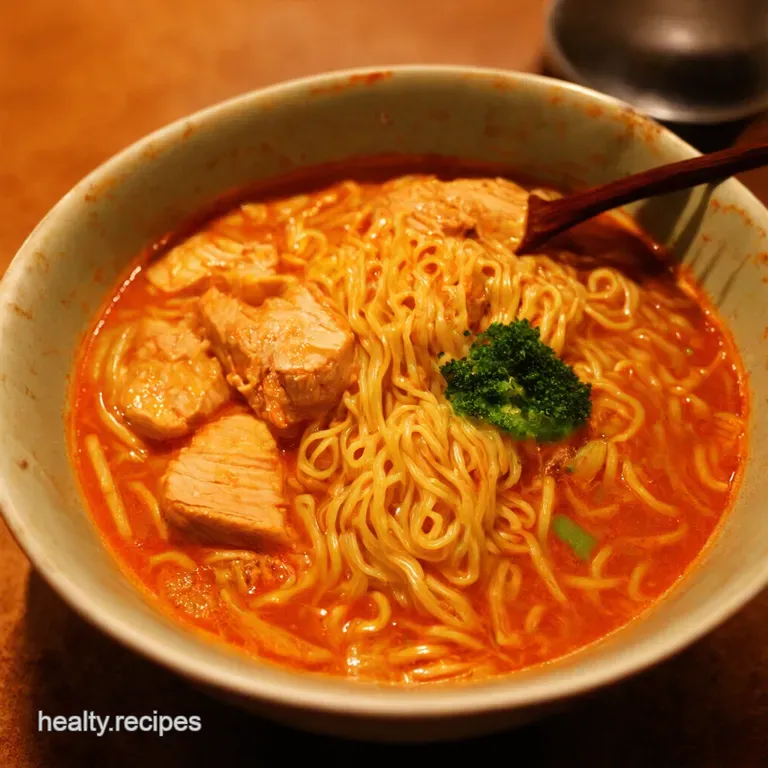 Fiery Bird Ramen presentation
