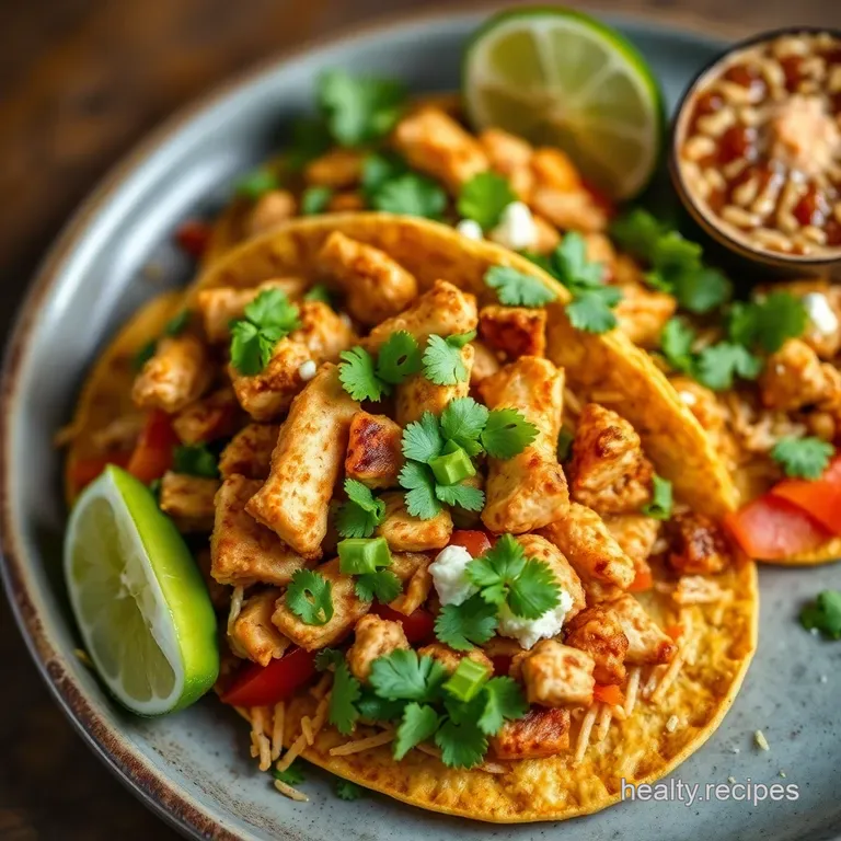 Fiesta Chicken Tostadas presentation