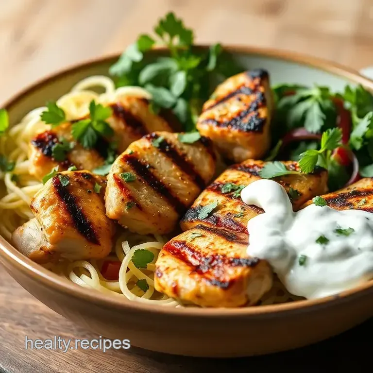 Grilled Chicken Bowls with Tzatziki Sauce