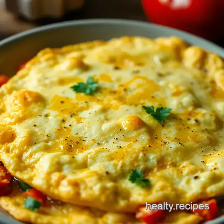 Fluffy Egg White Omelette with Garden Vegetables