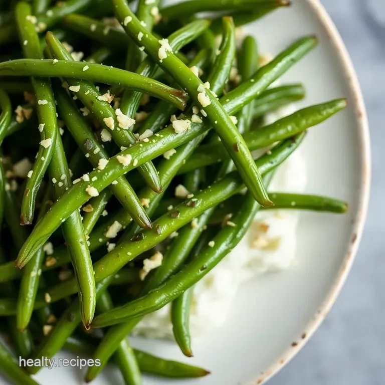 French-Style Green Beans with Garlic and Toasted Almonds presentation