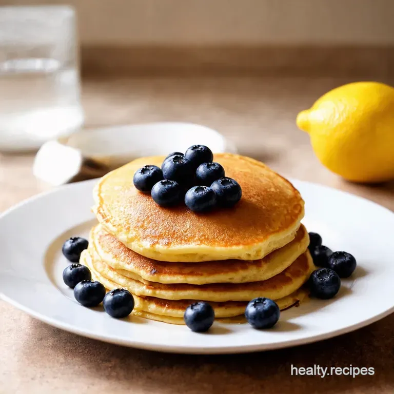 GlutenFree Blueberry Lemon Ricotta Pancakes presentation